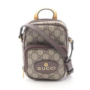 GUCCI Vintage Brown Leather Shoulder Bag